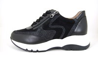 Trendy Sneakers met Rits - zwart in kleine sizes